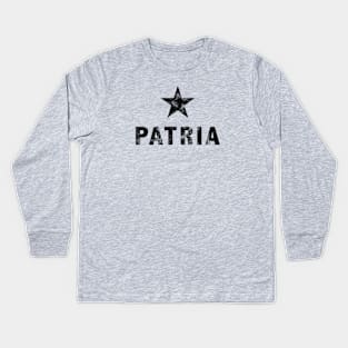 Patria Star Puerto Rico Proud Latino Pride Kids Long Sleeve T-Shirt